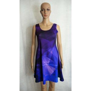 CowCow  Graphic Design Skater Dress  EUC